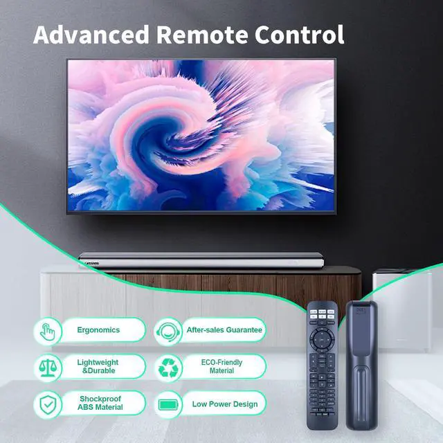 Alt view image 3 of 7 - New Replacement for Bose RC-PWS III Universal Remote Control, Compatible with Bose Cinemate I IIGS 1SR Solo5 Solo 10 & 15 Solo TV Sound Systems & CineMate Home Theater Speaker Systems