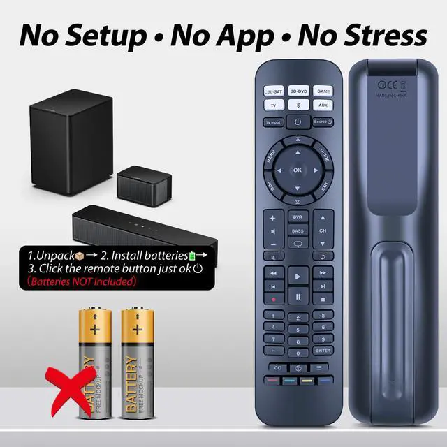 Alt view image 6 of 7 - New Replacement for Bose RC-PWS III Universal Remote Control, Compatible with Bose Cinemate I IIGS 1SR Solo5 Solo 10 & 15 Solo TV Sound Systems & CineMate Home Theater Speaker Systems