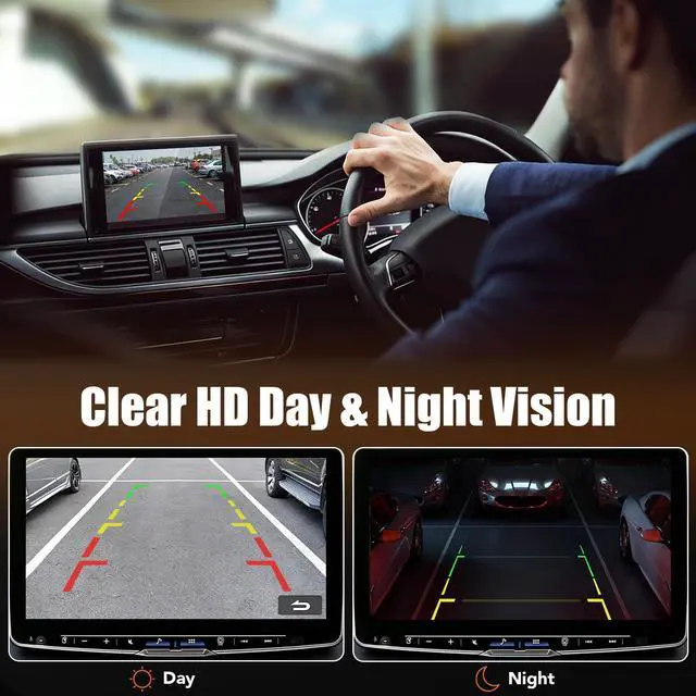 Alt view image 5 of 7 - Rear View Backup Camera Park Assist Fits for 2010 2011 2012-2014 Ford F150 | for Ford Mustang 2015-2020, Lincoln MKC 2015 2016 2017 2018 2019 Night Vision Wide-angle Reverse Camera OE# EL3T19G490AA