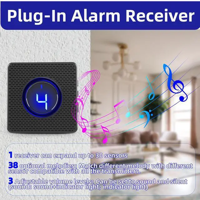 Alt view image 5 of 7 - Solar Driveway Alarms Wireless Outside Weatherproof Motion Detector & Sensor for 1000ft Long Range - No Need Replace Batteries Security Driveway Alert System - Monitor & Protect Outside Property