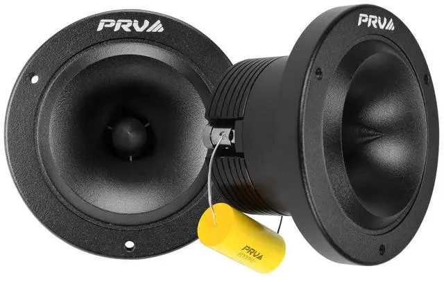 Main image of Bullet Super Tweeters Neodymium 240 Watts RMS 4 Ohm, 3.50 Inch PRV Black TW400Ti-Nd-4 PRO, Easy to Mount - High Output (2 Tweeters, Pair)