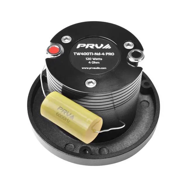 Alt view image 4 of 5 - Bullet Super Tweeters Neodymium 240 Watts RMS 4 Ohm, 3.50 Inch PRV Black TW400Ti-Nd-4 PRO, Easy to Mount - High Output (2 Tweeters, Pair)