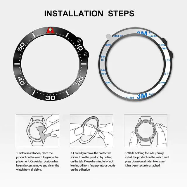 Alt view image 3 of 4 - Titanium Metal Bezel Ring Compatiable with Garmin Fenix 5X Watch Bezel Ring Adhesive Cover Anti Scratch & Collision Protector for Garmin Watch Accessory (Titanium- Not For Fenix 5 / 5X Plus)