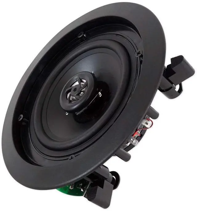 Alt view image 5 of 6 - CC525T Black 5.25" 40W RMS Commercial Ceiling Speakers, 4-Pack | 70V, Adjustable Tap 2.5W-20W, 2-Way, 8 Ohm Compatible, Swivel Tweeter, Paintable Grills, In-Ceiling, For Restaurants
