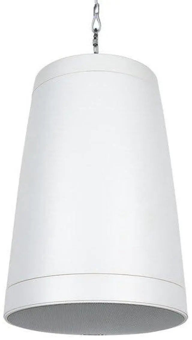Alt view image 2 of 6 - 8" Commercial Audio Pendant Speaker 70V/100V/8 Ohm White WP80XTW