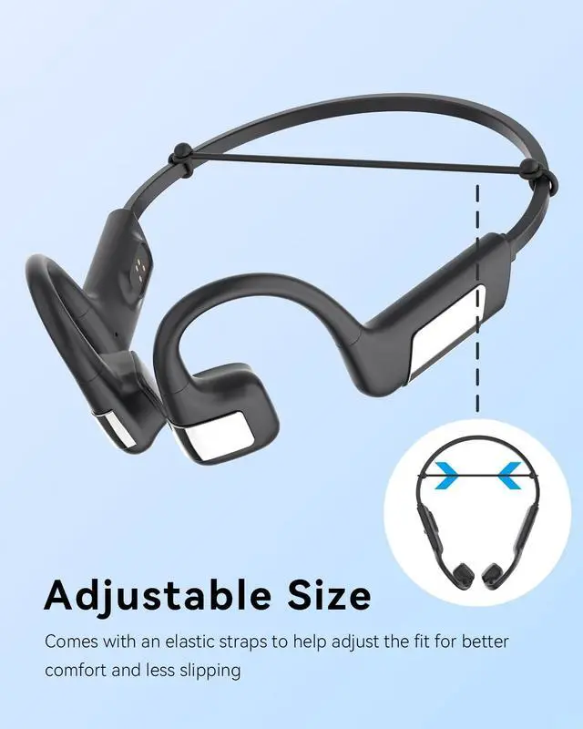 Alt view image 5 of 7 - Bone Conduction Headphones Swimming Headphones, IP68 Waterproof | Bluetooth 5.4, Built-in 32GB MP3 Memory, Open Earphones Underwater Earbuds for Swimming Running Cycling