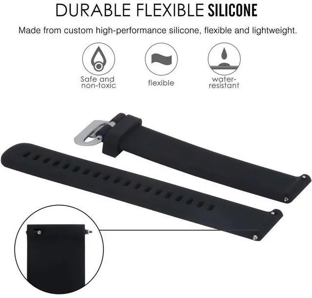 Alt view image 4 of 7 - Band for Garmin Vivoactive 4, Soft Silicone Replacement Watch Band for Garmin Vivoactive 4/ Venu 2 (No Tracker, Replacement Bands Only)