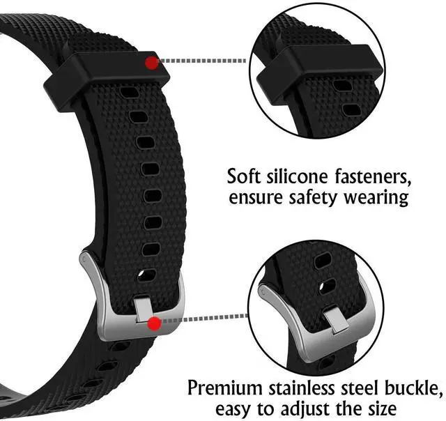 Alt view image 6 of 7 - Band for Garmin Vivoactive 4, Soft Silicone Replacement Watch Band for Garmin Vivoactive 4/ Venu 2 (No Tracker, Replacement Bands Only)