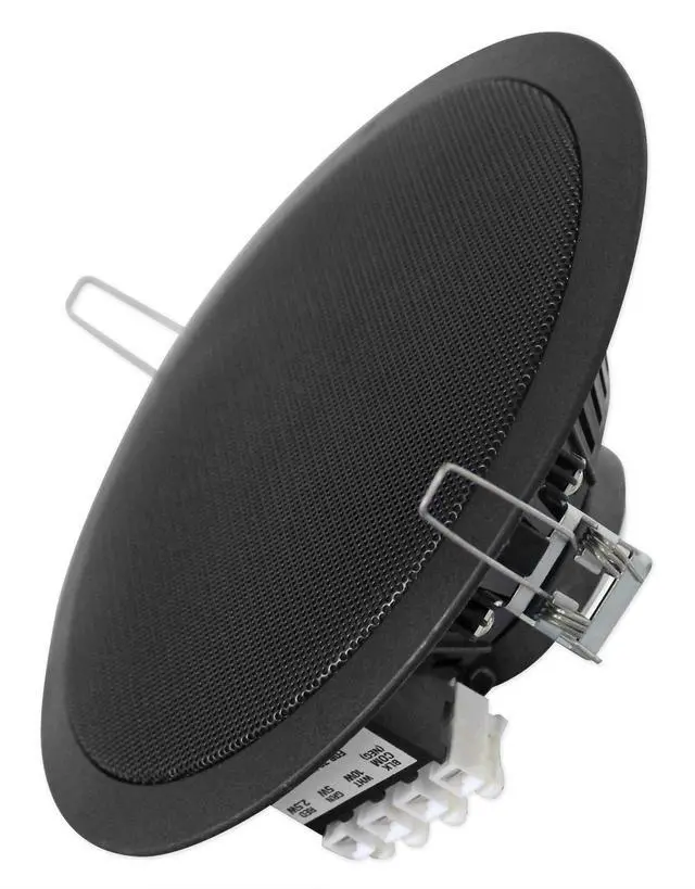 Alt view image 4 of 6 - CCL6T Black 70V 6" Commercial Ceiling Speakers, 16-Pack | 10W, 5W, 2.5W Transformer Terminal Connections, Flush Mount Grilles, for PA Announcements, Background Music, Restaurant