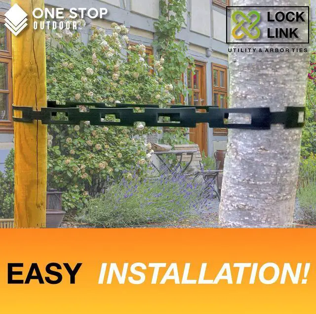 Alt view image 3 of 5 - Lock Link - (100' Feet x 1" Wide) Strong Flexible Plastic Chain Locking Strap - Cable, Plant & Tree Ties For Staking - Premium Reusable Tree Support Straps