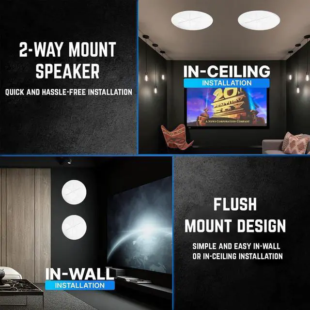 Alt view image 4 of 7 - Set of 10 Frameless 5.25 Inch 8 Ohm 175 Watts Speakers | Flush Mount, in-Wall in-Ceiling 2-Way Mid Bass Woofer Speaker, Perfect for Home, Office, Kitchen, Living Room