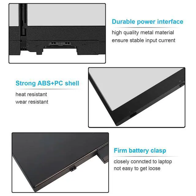 Alt view image 3 of 5 - 68Wh 4GVMP Laptop Battery Replacement for Dell Latitude 5500 5400 Precision 3540 Inspiron 7590 7591 7791 2-in-1 P84F P84F001 P42E P42E001 P98G001 P80F P80F001 C5GV2 H82T6 W8GMW RF7WM X77XY 7.6V 4-Cell