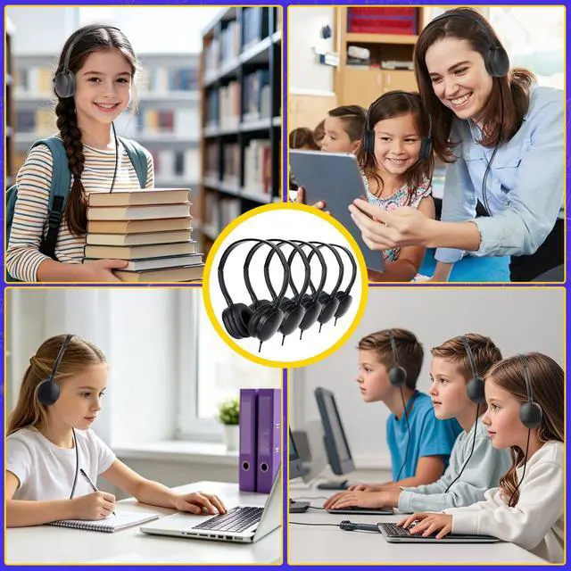 Alt view image 7 of 7 - Type C Headphones Bulk for Classroom School Kids 20 Pack,Wired | USB C Headphones for School Children Student Phone Tablet Laptop PC Online Class Meeting Test Black