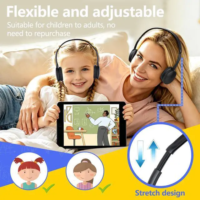 Alt view image 6 of 7 - Type C Headphones Bulk for Classroom School Kids 20 Pack,Wired | USB C Headphones for School Children Student Phone Tablet Laptop PC Online Class Meeting Test Black