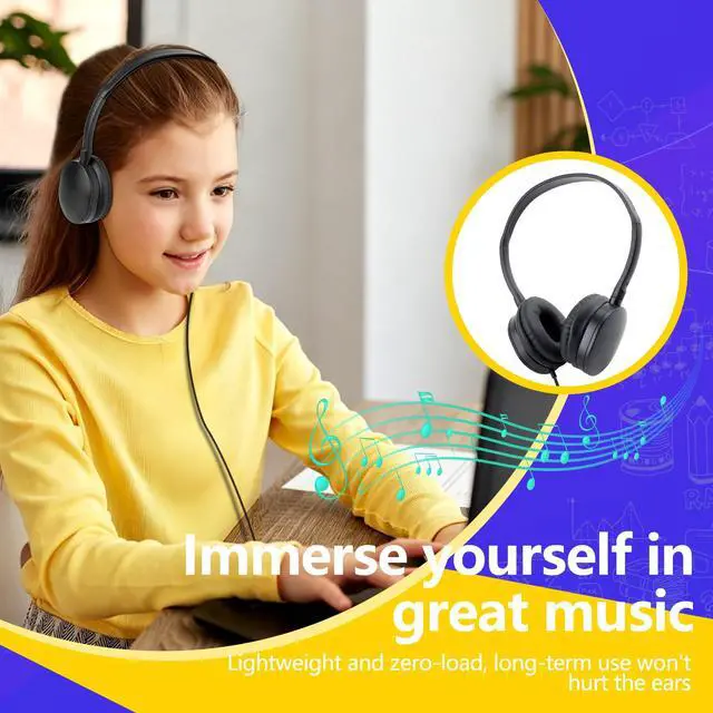 Alt view image 5 of 7 - Type C Headphones Bulk for Classroom School Kids 20 Pack,Wired | USB C Headphones for School Children Student Phone Tablet Laptop PC Online Class Meeting Test Black