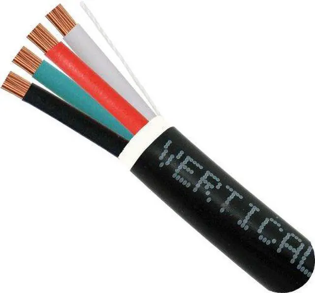 Main image of Direct Burial 16 AWG 4 Conductor Audio Cable - 500ft Black