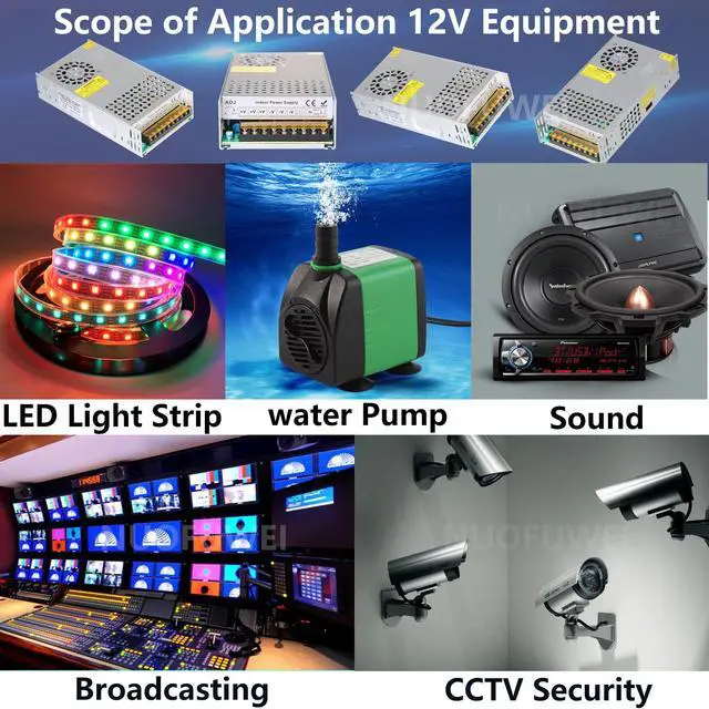 Alt view image 6 of 7 - DC 12V 50A 600W Power Supply 110V AC to 12V DC Converter | 50A 600W Switch Power Supply Adapter Transformer for 12V Motor Pump CCTV Security Camera Car Stereo 3D Printer