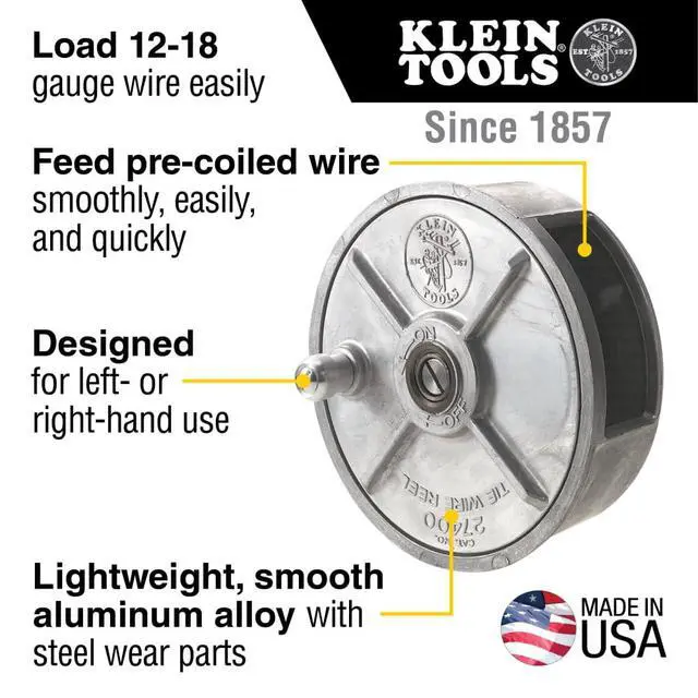 Alt view image 2 of 6 - 80149 Tie-Wire Reel Set, Made in USA, with Wire Reel and Pad, Rewind Knob for Tangle-Free Storage, 2-Piece