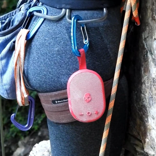 Alt view image 5 of 7 - Ounce Wireless Bluetooth Speaker - IPX7 Waterproof Mini Portable Speaker with 16 Hour Battery, Downward Firing Passive Radiator, and Ballistic Nylon Carry Strap