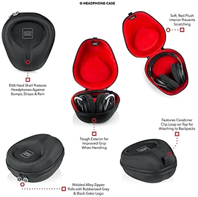 Alt view image 6 of 7 - Cases Molded Case for Folding & Non-Folding Headphones; Black (G-Headphone-CASE)