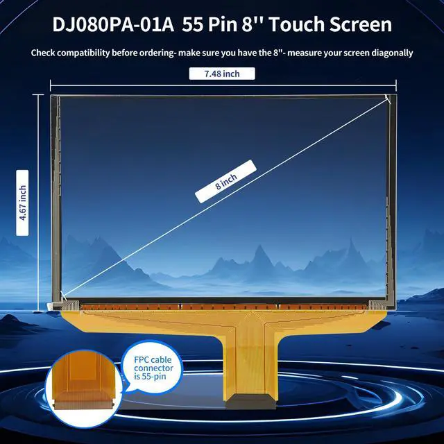 Alt view image 4 of 7 - DJ080PA-01A Digitizer Touch Screen Replacement, Fit Gmc Sierra Yukon Canyon Acadia 2014-2018 Chevy Silverado Tahoe Suburban Colorado Chevy Mylink 8-Inch Touchscreen Radio OEM