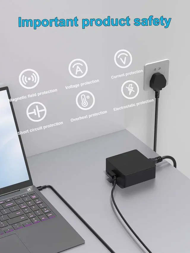 Alt view image 7 of 7 - 100W 65W USB C Charger Compatible with Asus ROG Ally X Z1 Ally Dock Flow X13 Z13 GV301 GV302 GZ301 Vivobook S 14 15 16X 14X ZenBook 14 14X S13 Zephyrus Rog Strix Laptop