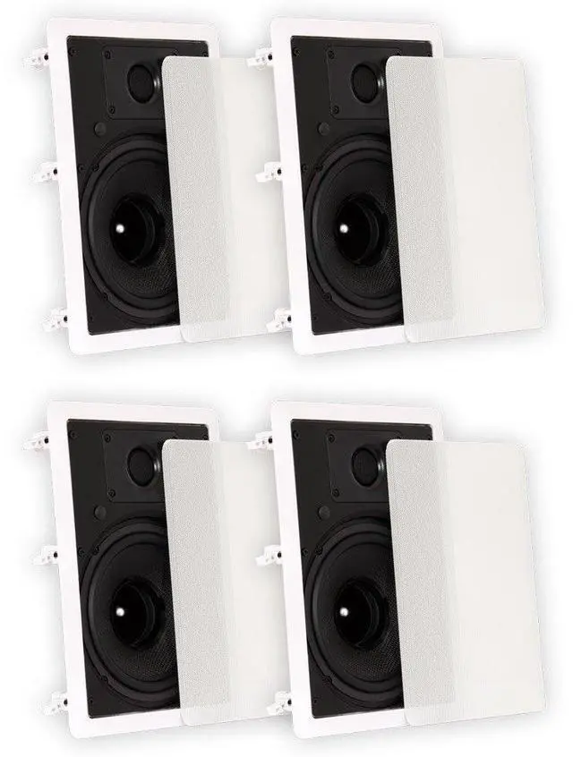 Main image of TS80W in Wall 8" Speakers Surround Sound Home Theater 2 Pair Pack