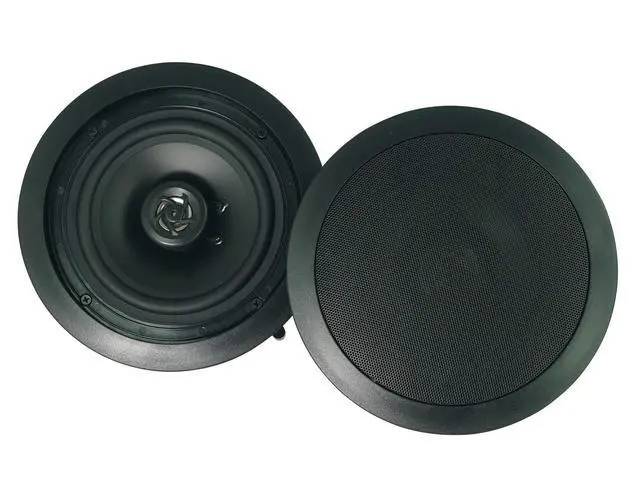 Alt view image 3 of 6 - CC65T Black 6.5" 70V Restaurant Ceiling Speakers, 4-Pack | Adjustable Tap 2.5W, 5W, 10W, 15W, 20W, 8 Ohm 40W, 2-Way Design, Aimable Tweeter, Paintable Grills, Commercial