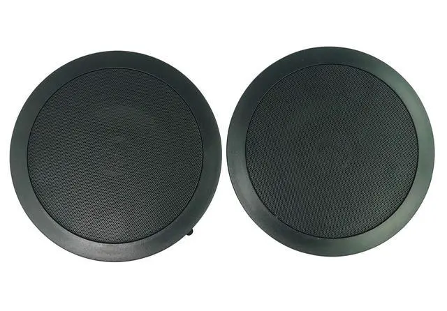 Alt view image 2 of 6 - CC65T Black 6.5" 70V Restaurant Ceiling Speakers, 4-Pack | Adjustable Tap 2.5W, 5W, 10W, 15W, 20W, 8 Ohm 40W, 2-Way Design, Aimable Tweeter, Paintable Grills, Commercial