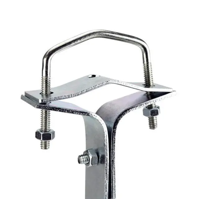 Alt view image 3 of 5 - 12 Heavy-Duty Wall Mount Pair for TV Antenna Mast with (2) Brackets with Lag Bolts