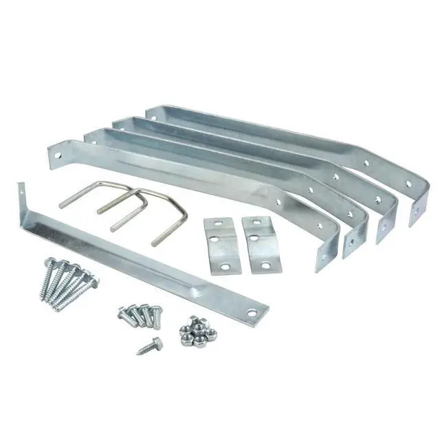 Alt view image 4 of 5 - 12 Heavy-Duty Wall Mount Pair for TV Antenna Mast with (2) Brackets with Lag Bolts