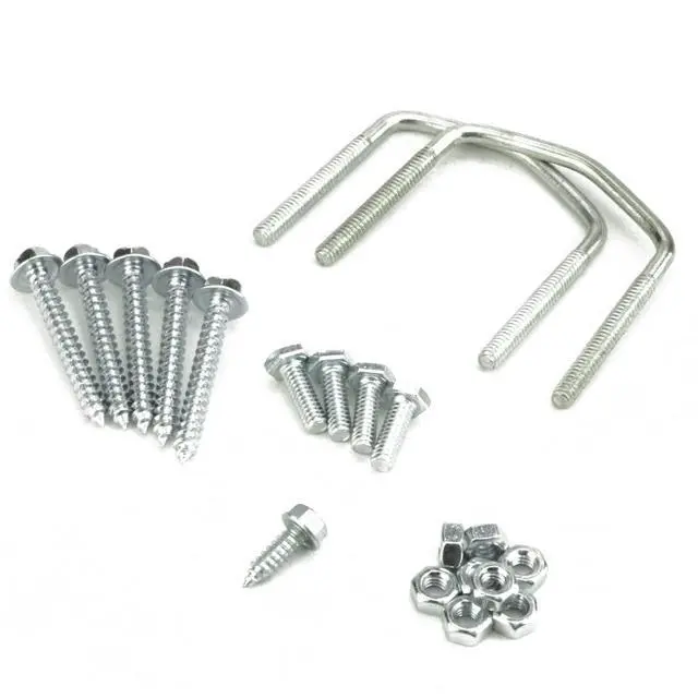 Alt view image 5 of 5 - 12 Heavy-Duty Wall Mount Pair for TV Antenna Mast with (2) Brackets with Lag Bolts