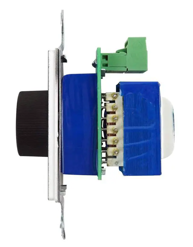 Alt view image 6 of 6 - VOL7035 Black 35W 70V/100V Wall Volume Controller, 1-Gang, 6-Pack | 11-Step Attenuation, 100V Compatible, Euro-Block Connectors, 30dB Range, ABS Frame, Dust Protected, Compact, 16-24 AWG Input