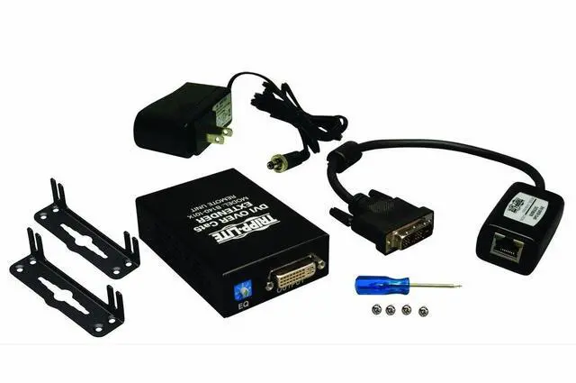 Alt view image 3 of 6 - DVI Over Cat5 / Cat6 Ethernet Cable Active Extender, Video Receiver and Transmitter, Extend up to 200 Feet / 60 Meters, 1920x1080 at 60Hz, (B140-101X)