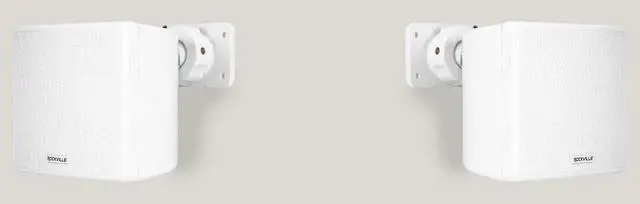 Alt view image 4 of 6 - RCS80-1 60W 70V Restaurant Amplifier with White Cube Speakers | Bluetooth, USB/SD, FM Tuner, 2 Mic Inputs, 6W/3W/1.5W Adjustable Tap, 6 Cube 3.5" Swivel Wall Mount Speakers, 7-Items
