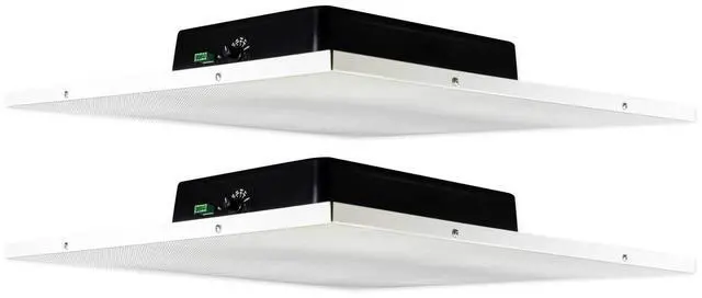 Main image of DCS8T 8" 70V/100V 2x2 Drop Ceiling Tile Speaker, 2-Pack | Adjustable Tap 30W, 10W, 5W, 2.5W, 1.5W, 8 Ohm, Metal Grill, 105° Dispersion, 91dB Sensitivity, Commercial