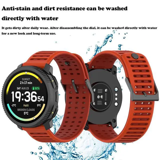 Alt view image 3 of 7 - Sport Watch Bands Compatible with SUUNTO RACE 2 /RUN/Race/vertical 2/9 peak pro, 22mm Silicone Replacement Strap Fit for COROS PACE 3 4 / PACE Pro/2 Pro/APEX 46mm / APEX Pro APEX 4 42mm