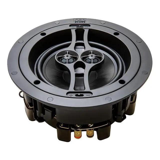 Alt view image 2 of 5 - 6.5" Dual Voice Coil in-Ceiling Speaker Trimless Stereo Design, 120W Power, Easy Install for Kitchens, Closets, and Multi-Room Setups, Single BK-R62DT