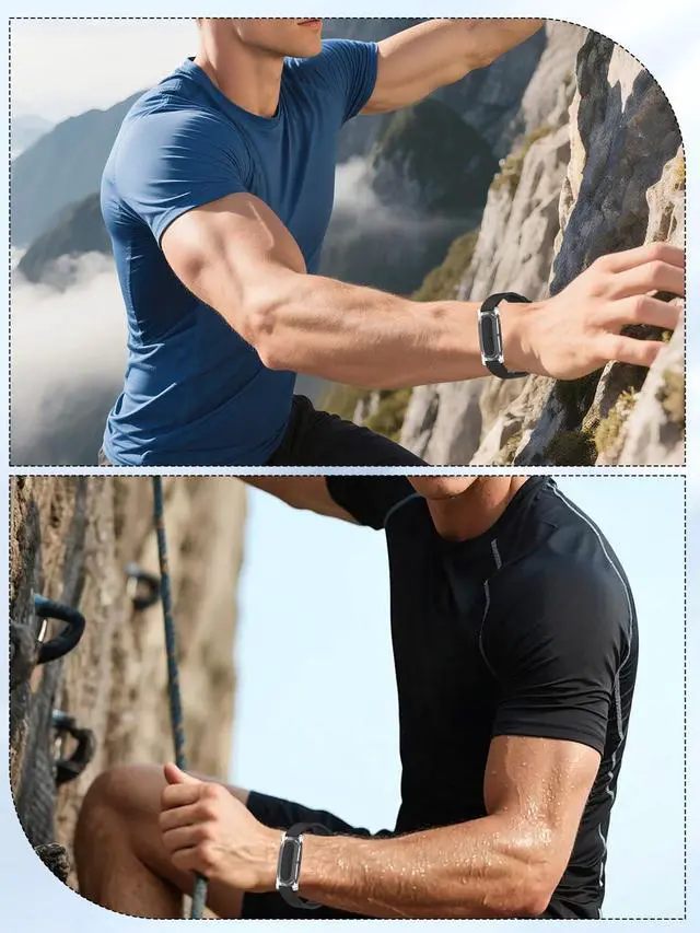 Alt view image 7 of 7 - Compatible with Google Fitbit Air Silicone Sport Band with 4 Spare Spring Bars,Durable Strap,Soft Breathable Wristband Replacement Compatible with Fitness,Hiking,Running,Everyday Wear