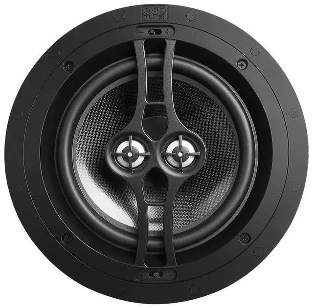 Main image of 8" Dual Tweeter in-Ceiling Speaker, 3/4" Aluminum Dome Tweeters, Single, BK-R83DT