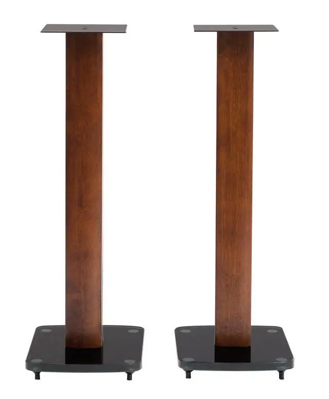 Alt view image 2 of 2 - Glass and Steel Speaker Stand, 30-Inch