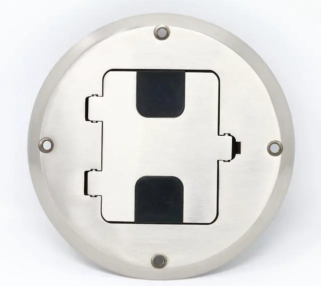 Alt view image 2 of 2 - 4 Port HDMI 2.0 Floor Box - Stainless Steel