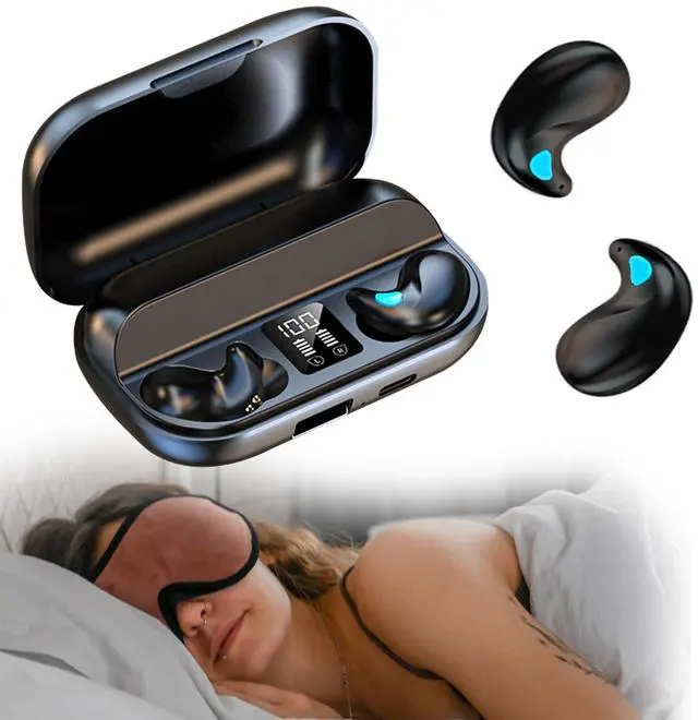 Main image of Flat Invisible Sleep Wireless Earphone IPX5 Waterproof Thin Invisible Sleep Earbuds for Side Sleepers Sleep Ear Buds Smallest Tiny Small Mini Discreet Earbud for Sleeping Invisible Headphones