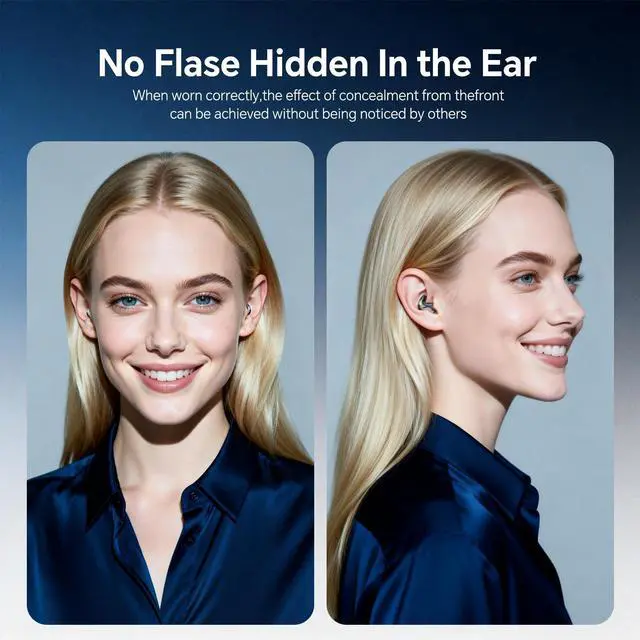 Alt view image 3 of 7 - Flat Invisible Sleep Wireless Earphone IPX5 Waterproof Thin Invisible Sleep Earbuds for Side Sleepers Sleep Ear Buds Smallest Tiny Small Mini Discreet Earbud for Sleeping Invisible Headphones