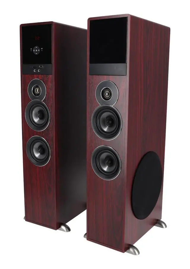Alt view image 6 of 7 - TM80C Bluetooth Home Theater Tower Speaker System+(2) 8" Subwoofers