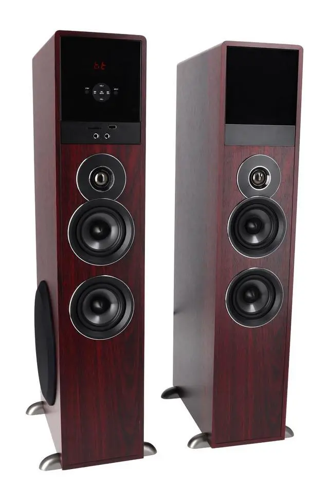 Alt view image 7 of 7 - TM80C Bluetooth Home Theater Tower Speaker System+(2) 8" Subwoofers