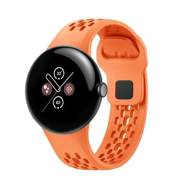 Alt view image 2 of 7 - 3 Packs Fit for Google pixel watch 3 45mm Silicone Watch Band for Women Men,Waterproof Breathable Wristband Adjustable Replacement Watch Straps Compatible with Pixel Watch 4 45mm