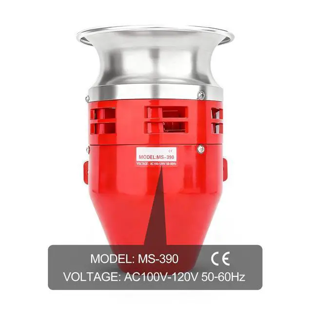 Alt view image 3 of 7 - MS-390 110V AC 0.93A Motor Siren - 125dB Industrial Alarm with Metal Housing for Security Systems & Emergency Alerts