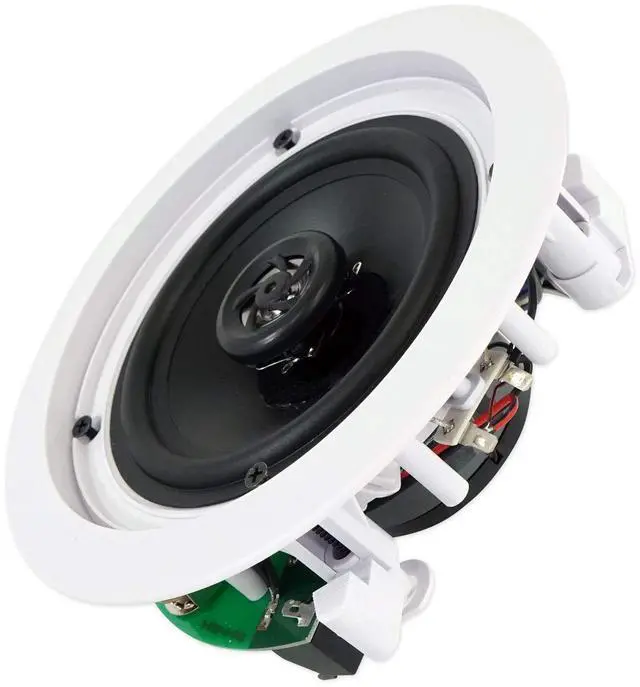 Alt view image 5 of 6 - CC525T White 5.25" 70V 40W RMS Ceiling Speaker 8-Pack | Commercial, Adjustable Tap 2.5W-20W, 2-Way, 8 Ohm Compatible, Swivel Tweeter, Paintable Grills, In-Ceiling, For Restaurants