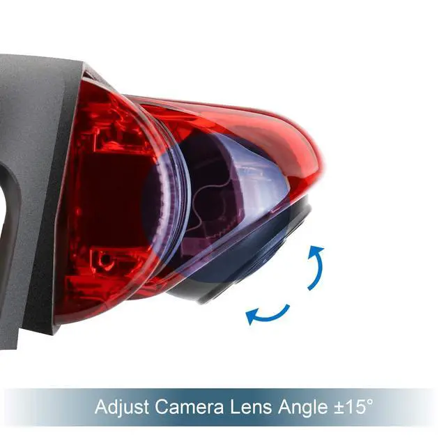Alt view image 5 of 7 - Savana Cargo Van Brake Light Backup Camera for Transporter Chevrolet Express/GMC Savana 2003-2019/Chevy Explorer Van,3rd 170°Angle Waterproof Microphone Built-in Adjustable Lens Roof Mount Cam